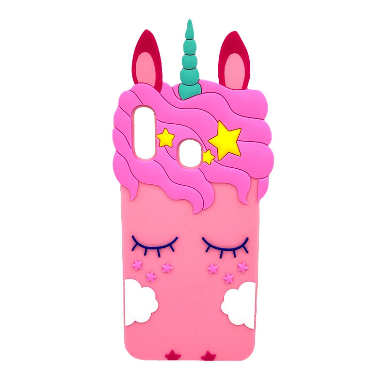 For Samsung A50 A30 A20 Case 2019 Soft Silicone Cartoon Bear Cat Unicorn Back Cover Cute Phone Bag For Samsung Galaxy A 50 30 20