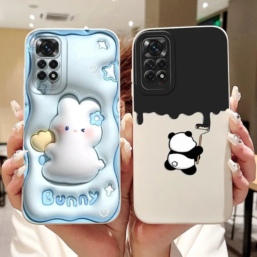 Case for Redmi Note 11 11S 4G 11 Pro Couqe Matte Soft Silicone Cartoons Funda Shockproof  Phone Bags For Note11 11S Back Covers