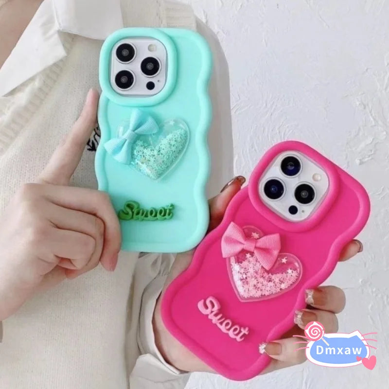 For iPhone 16 15 14 Plus 13 12 11 Pro Max Xs Max XR X 8 7 6 6S Plus Phone Case Bow Macaron Candy Color Soft Matte Cover