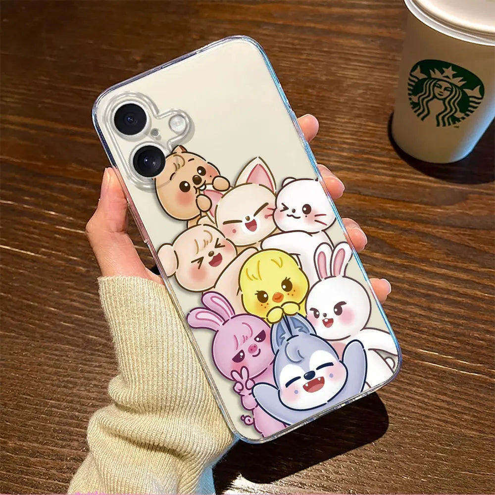 Kpop S-Stray kids S-skzoo Custom Photo Phone Case For Redmi Note 14 13 12 12S 11 11T 11S 10 9 10S 9S 9T 8 Pro Max Clear TPU Case