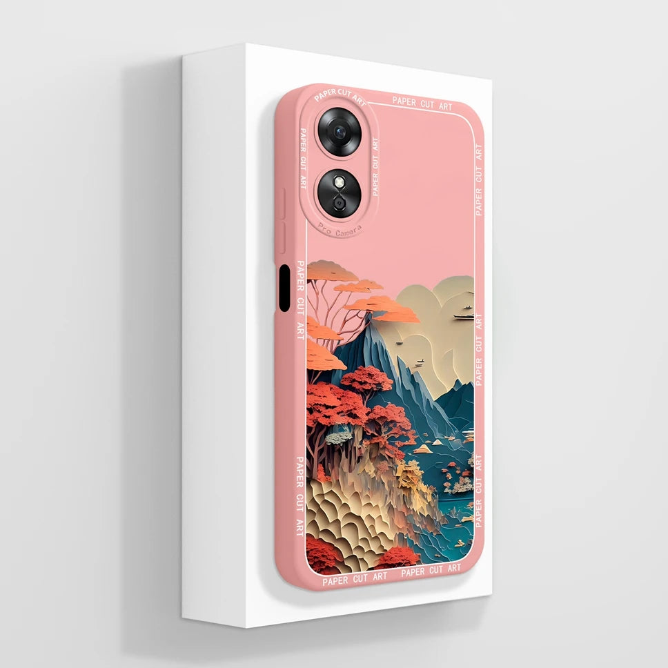 Phone Case For Oppo A17 A17K K 4G Pretty Flowers Smooth Liquid Silicone Back Cover For OppoA17K Oppo A 17 K Fundas Shell Coque