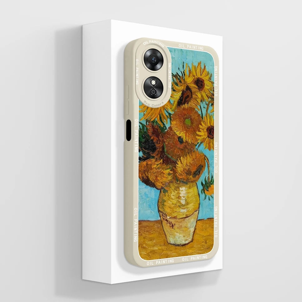 Phone Case For Oppo A17 A17K K 4G Pretty Flowers Smooth Liquid Silicone Back Cover For OppoA17K Oppo A 17 K Fundas Shell Coque