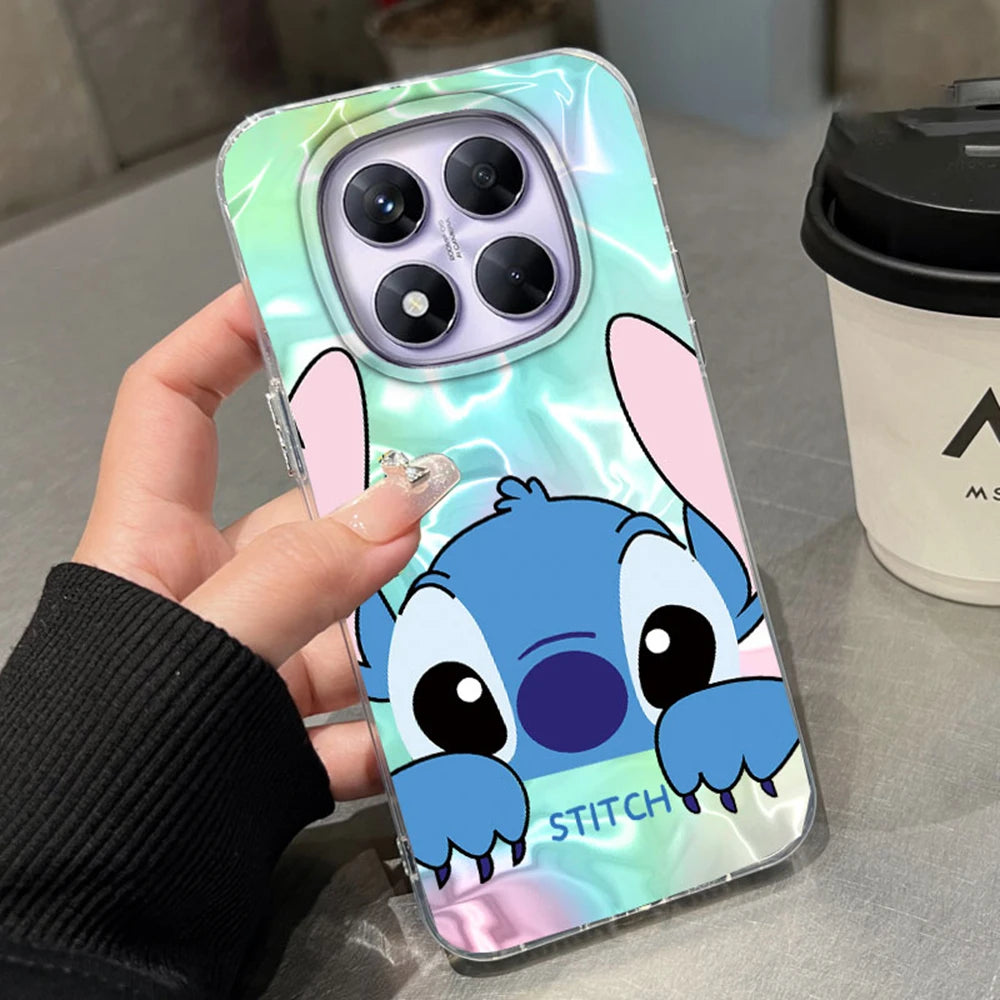 Green Gradient Stitch Couple Phone Cases for Xiaomi Redmi Note 14 13 12 11 11S 10 10S 8 Pro 13C 14C A5 A3 A4 A3X 9A 9C A1 Cover