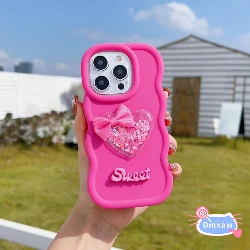For iPhone 16 15 14 Plus 13 12 11 Pro Max Xs Max XR X 8 7 6 6S Plus Phone Case Bow Macaron Candy Color Soft Matte Cover
