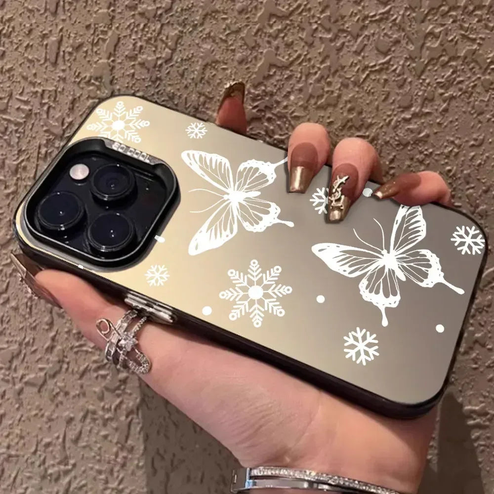 Case For Vivo V25 V25E X80 Lite Luxury Matte Silver IMD Phone Funda For Vivo V25E X80Lite Fashion Butterfly Color Soft Cover