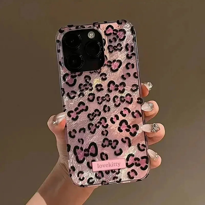 Case for iPhone 15 Fashionable Butterfly Bow Print Phone Cases for iPhone 16 14 13 12 11 Pro Max X XR XS 7 8 Plus SE2 16E Cover