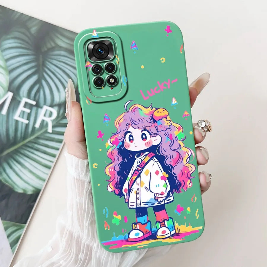 Case for Redmi Note 11 11S 4G 11 Pro Couqe Matte Soft Silicone Cartoons Funda Shockproof  Phone Bags For Note11 11S Back Covers