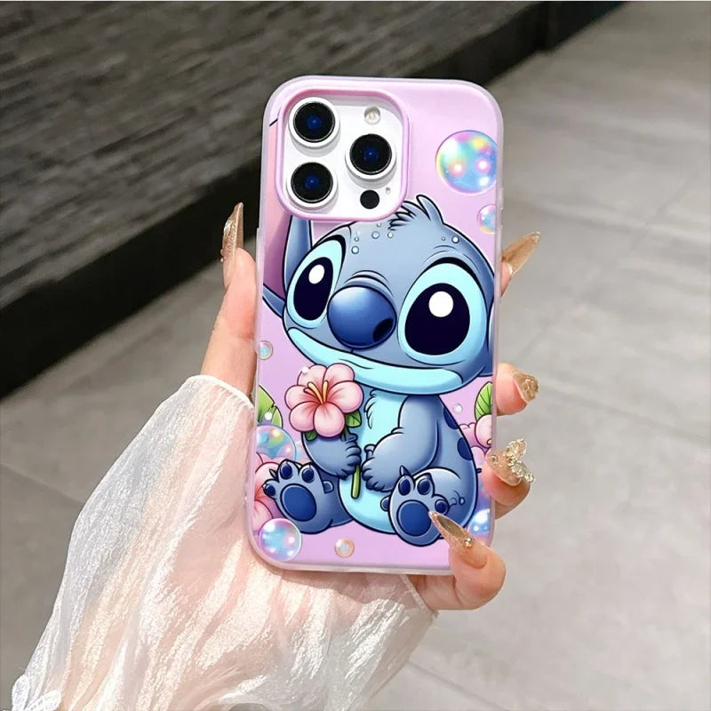 Bubble Flower Stitch Phone Case For IPhone 17 16 15 14 13 12 11 Pro Max Plus Air Casing Color Jelly Silicone Bumper 2 In 1 Cover