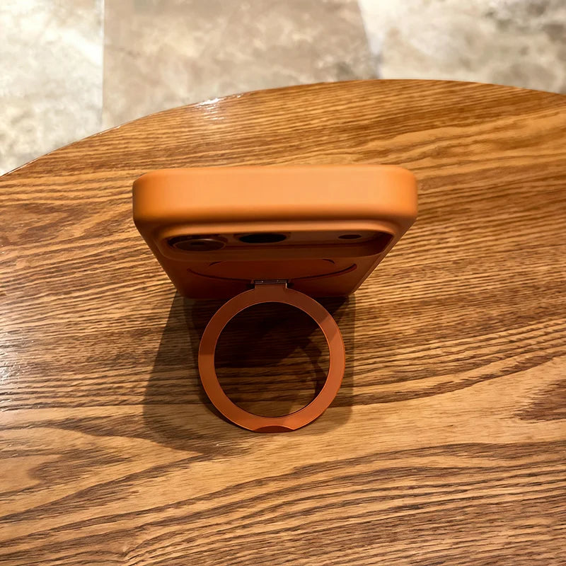 For Magsafe Metal Car Holder Ring Phone Case For iPhone 17 Pro Max 17 Air 16 Plus 15 Pro 14 13 12 11 Magnetic Bumper Cases Cover