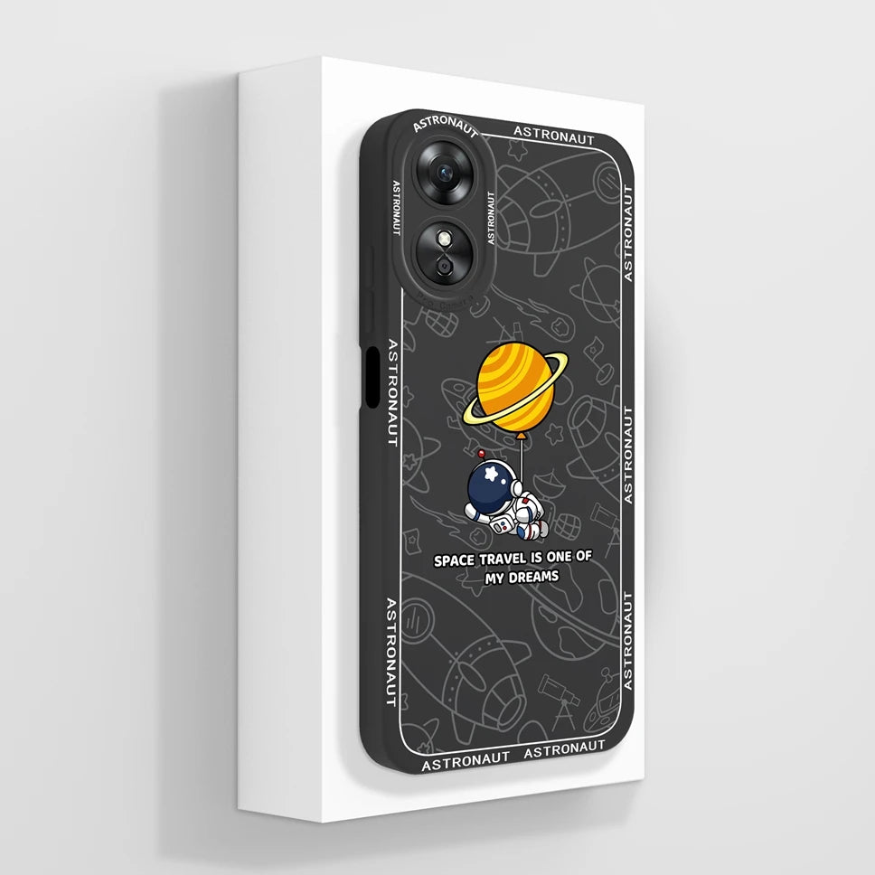 Phone Case For Oppo A17 A17K K 4G Pretty Flowers Smooth Liquid Silicone Back Cover For OppoA17K Oppo A 17 K Fundas Shell Coque