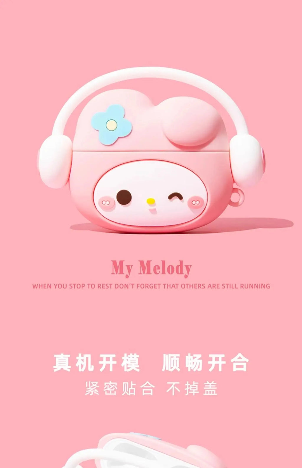 For Airpods 4 3 2 Pro 1 Pro 2 Cartoon Hello Kitty Kuromi Melody Listen To Music Silicone Earphone Case Accessories Cover