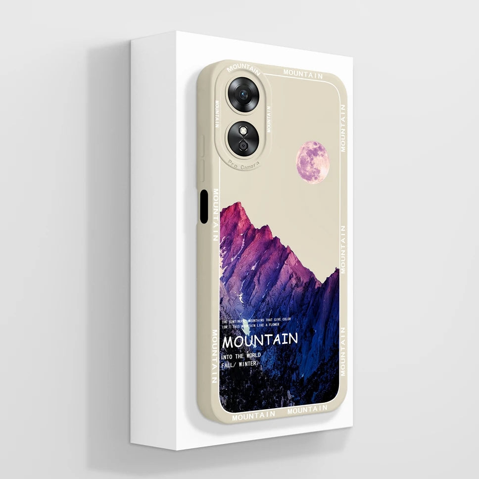 Phone Case For Oppo A17 A17K K 4G Pretty Flowers Smooth Liquid Silicone Back Cover For OppoA17K Oppo A 17 K Fundas Shell Coque