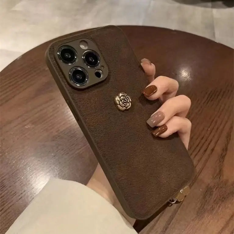 Camellia flower Phone Case For iPhone 17 17PROMAX 17PRO 16 16e 15 Pro Max 14 11 13 12 XR  X XS Shockproof Silicone Cover